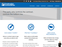 Tablet Screenshot of constructioncontractwriter.com